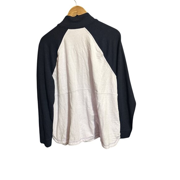 T By Talbots Womens XL Colorblock Half-Zip Pullover Long Sleeve Top Lightweight - Picture 4 of 4